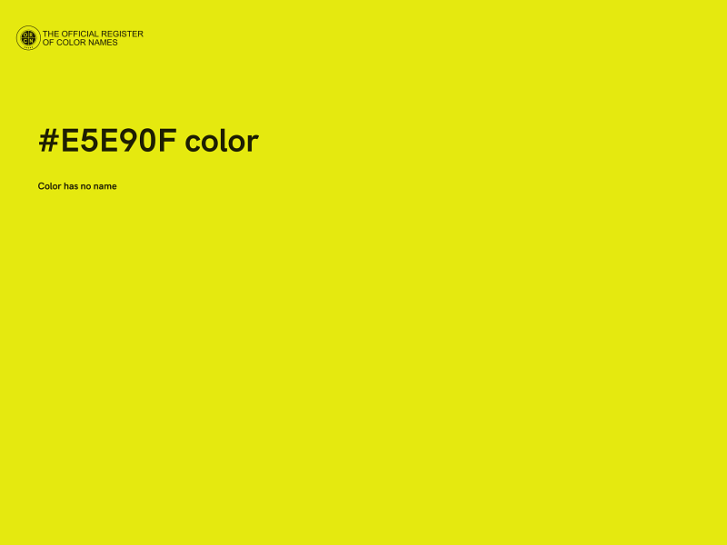 #E5E90F color image