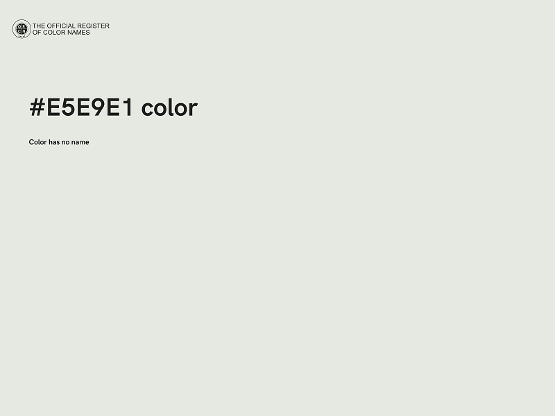 #E5E9E1 color image