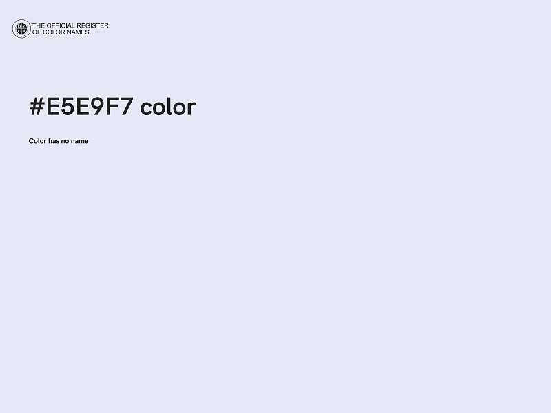 #E5E9F7 color image