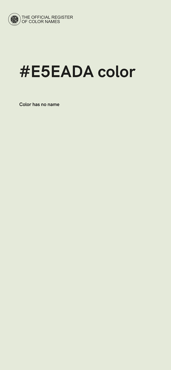 #E5EADA color image
