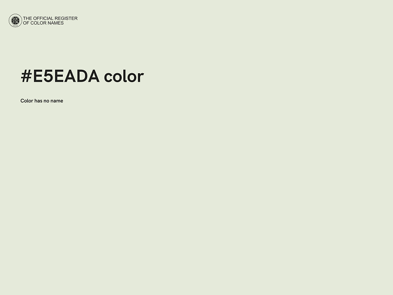 #E5EADA color image