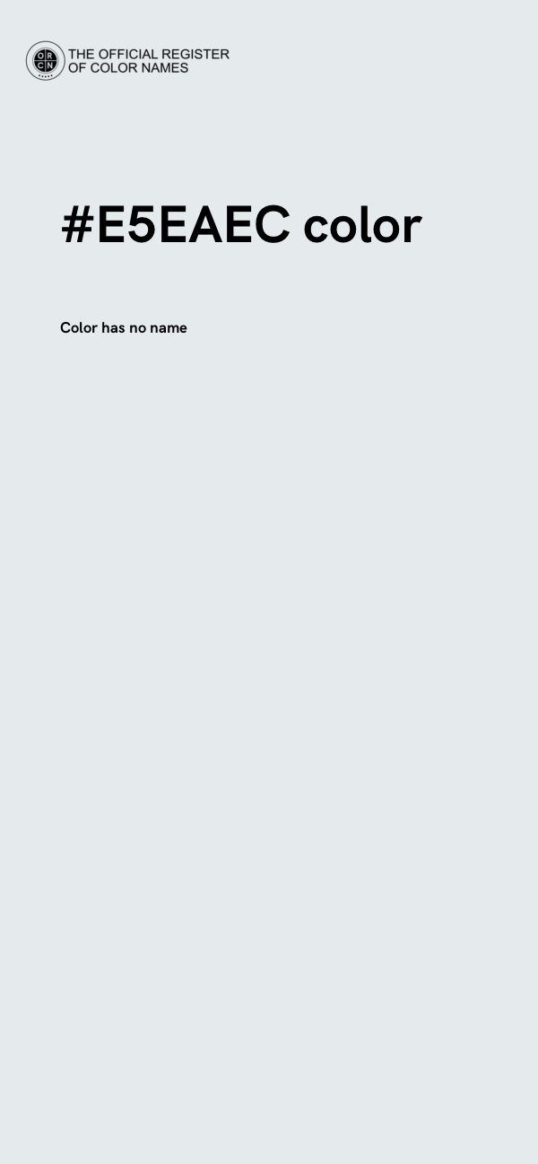 #E5EAEC color image