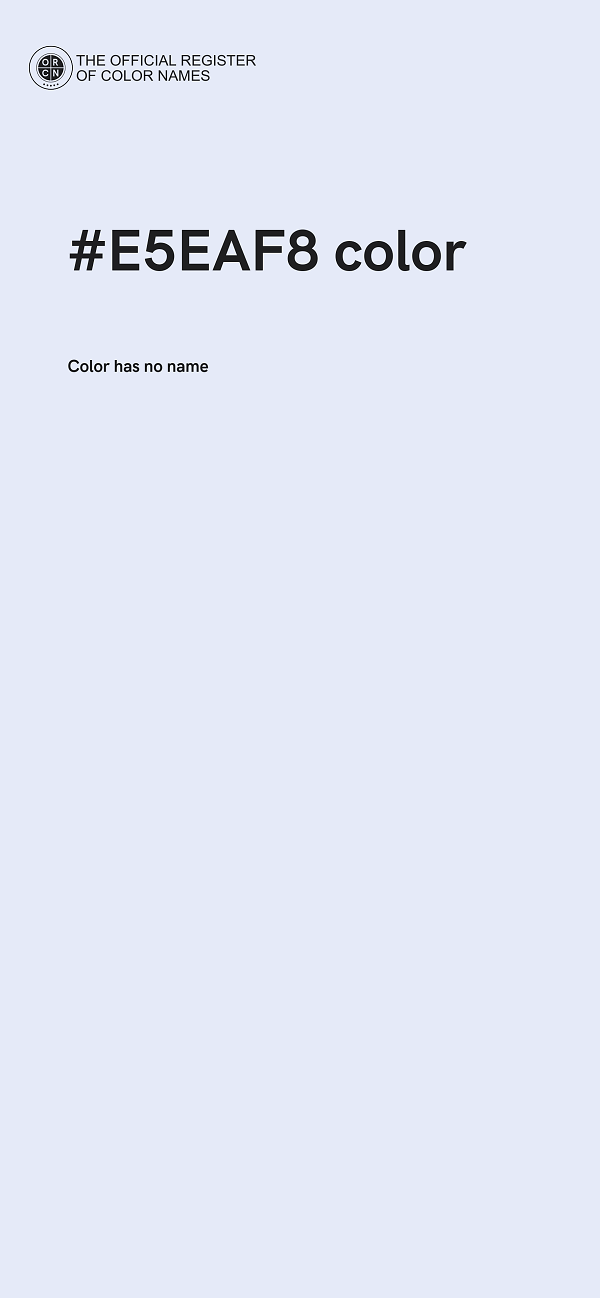 #E5EAF8 color image
