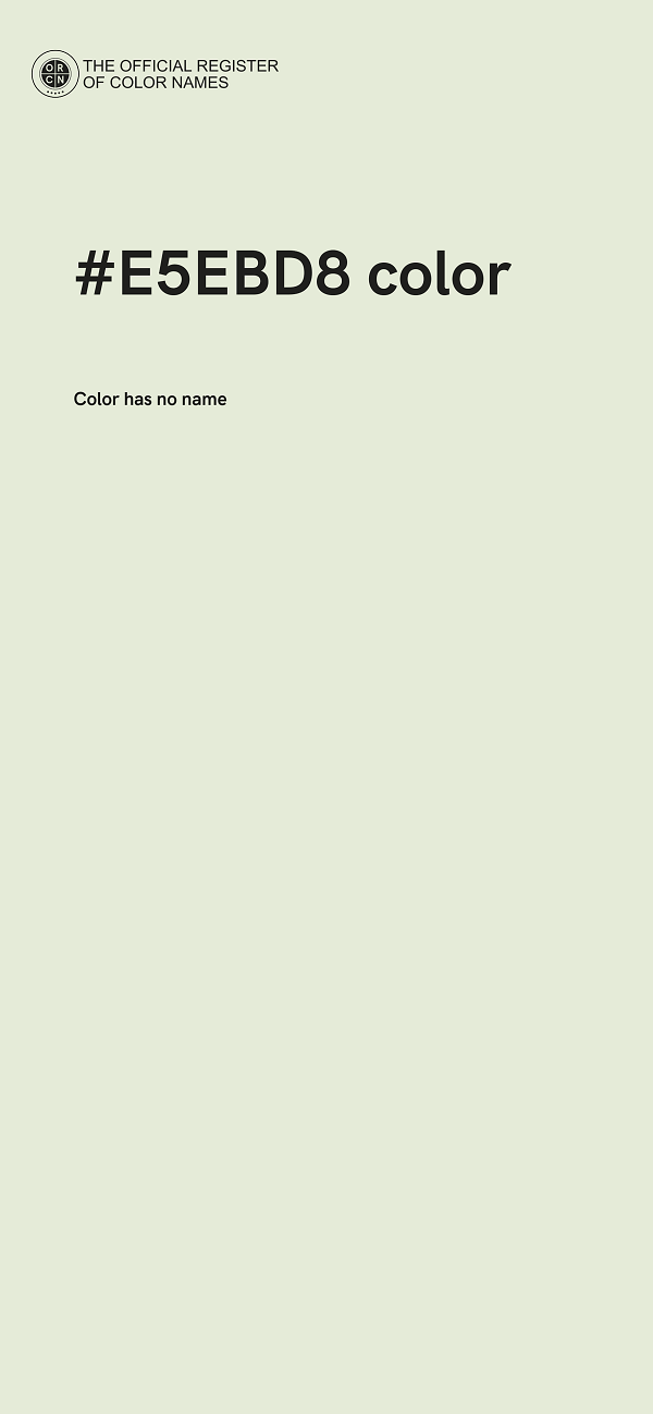 #E5EBD8 color image