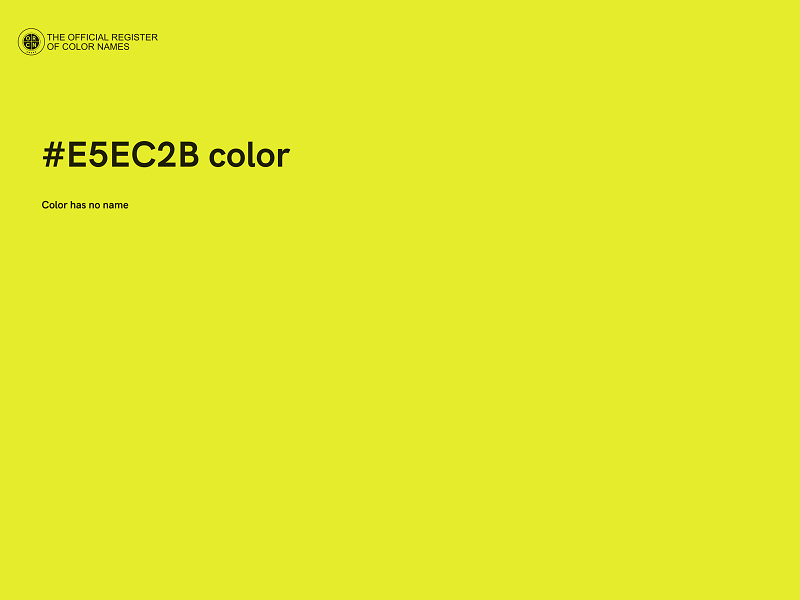 #E5EC2B color image