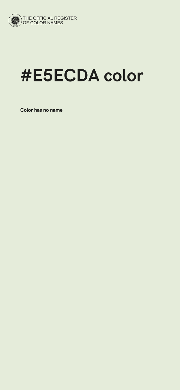 #E5ECDA color image