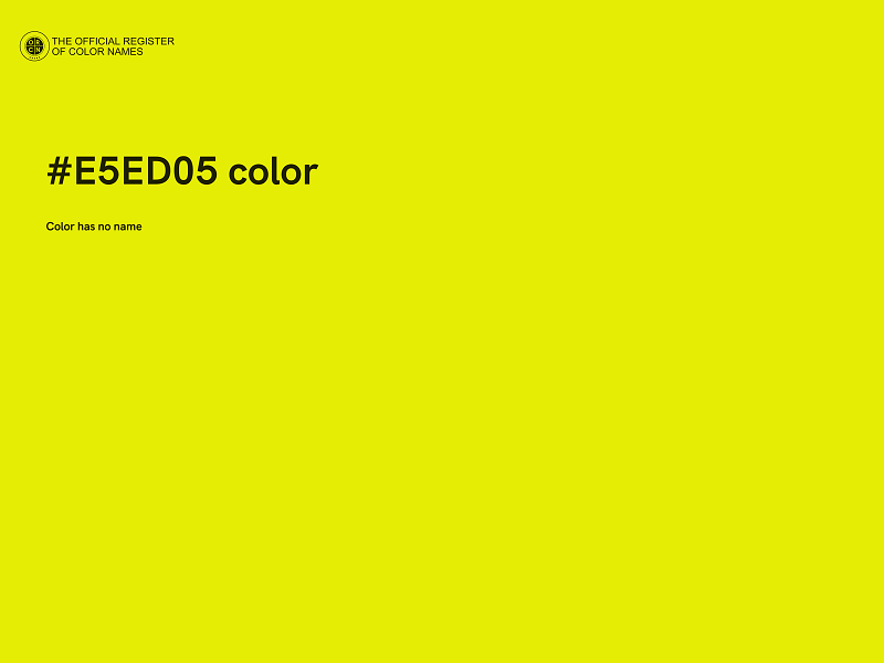 #E5ED05 color image