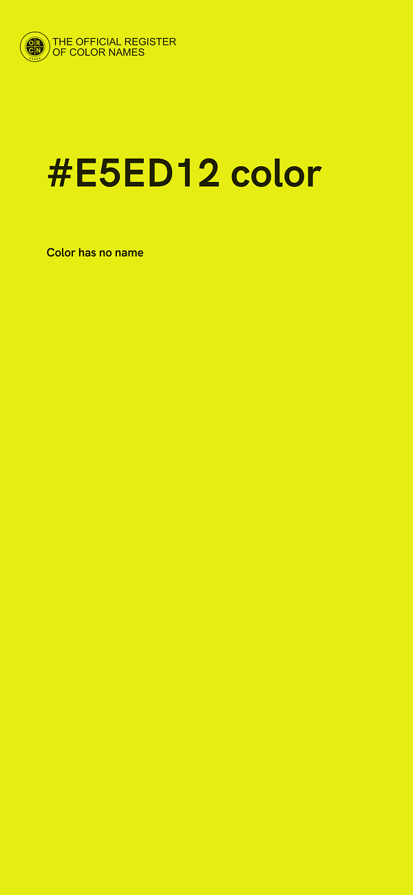 #E5ED12 color image