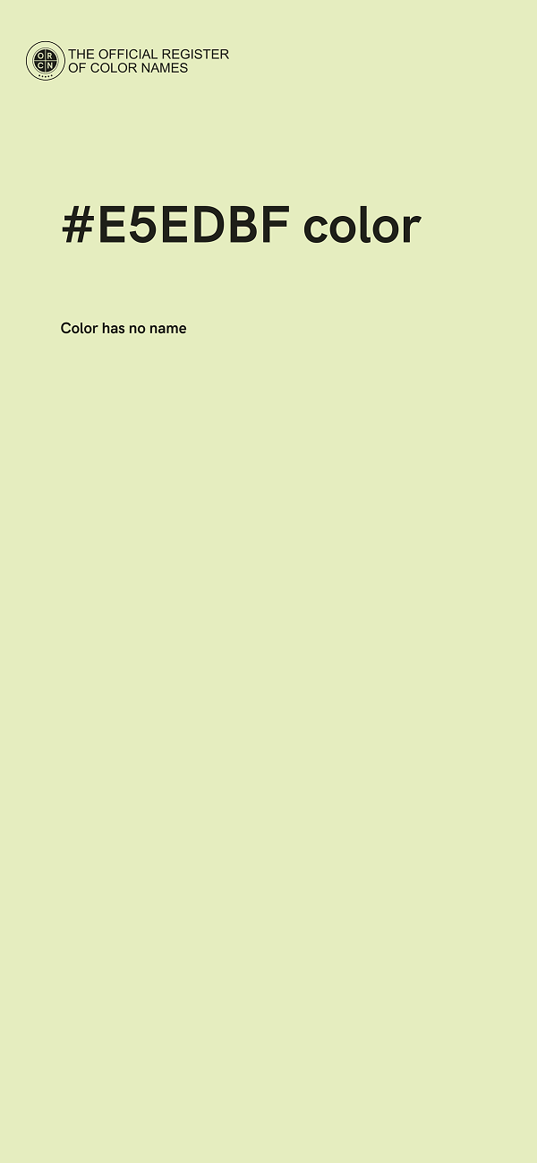 #E5EDBF color image