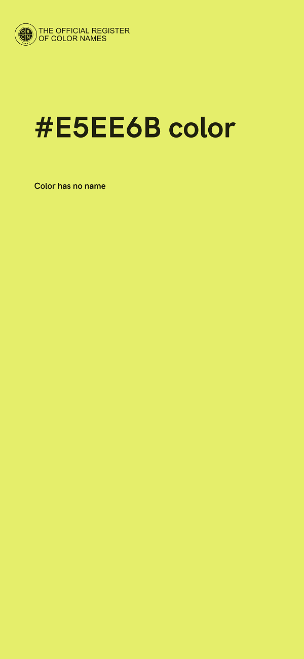 #E5EE6B color image