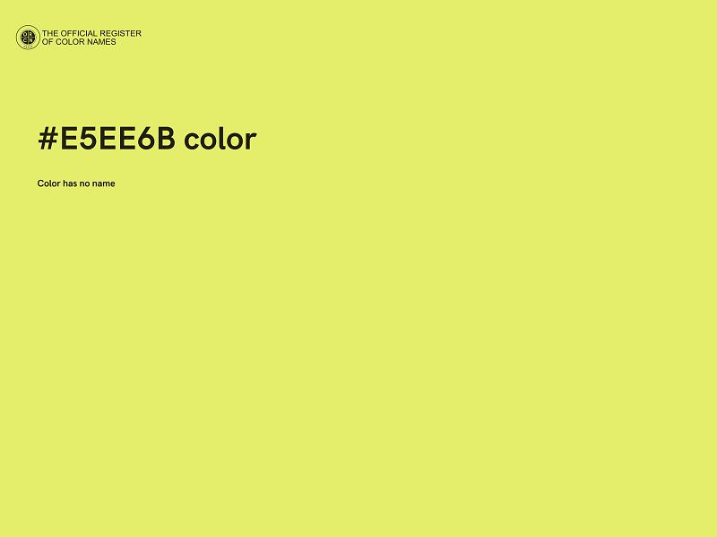 #E5EE6B color image