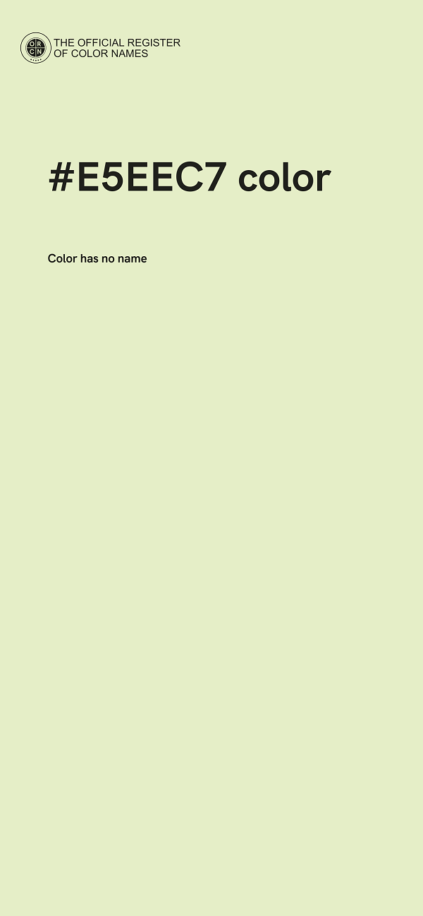 #E5EEC7 color image