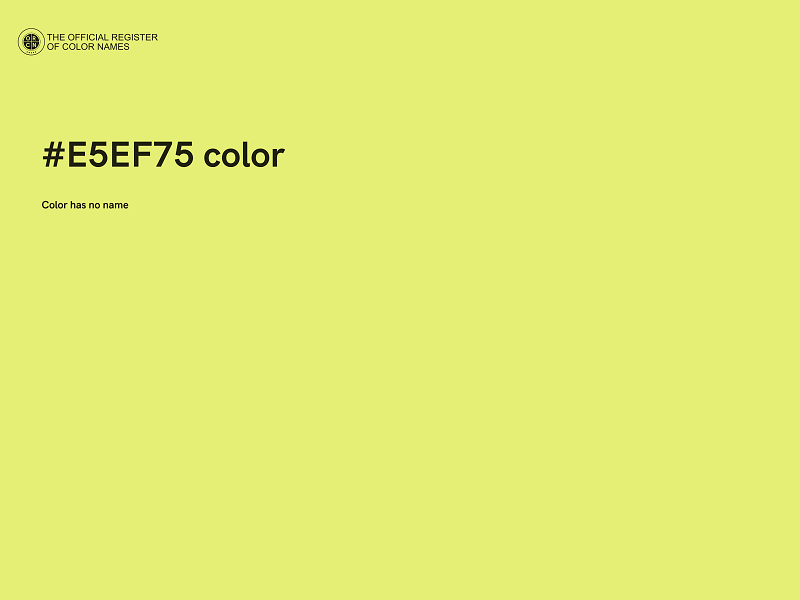 #E5EF75 color image