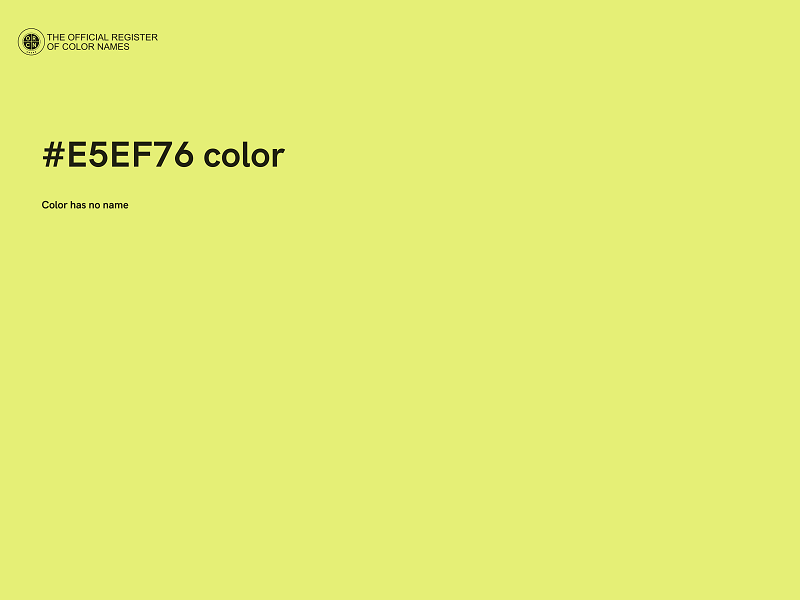 #E5EF76 color image