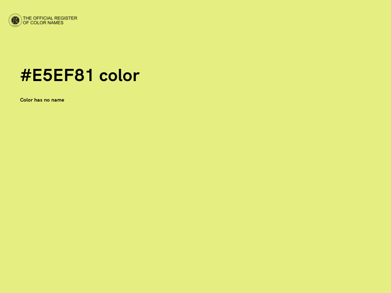 #E5EF81 color image