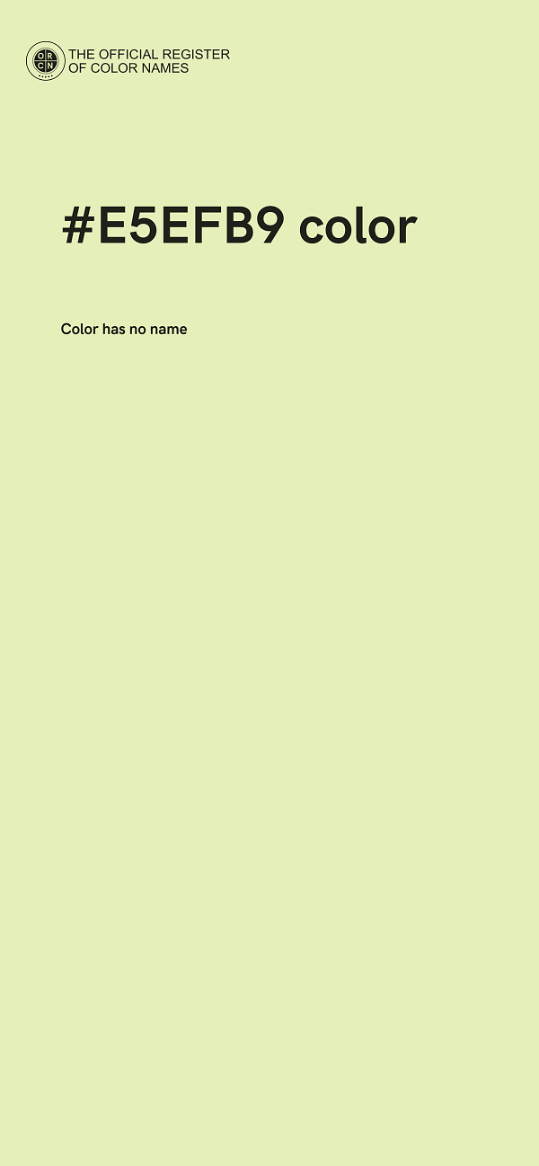 #E5EFB9 color image