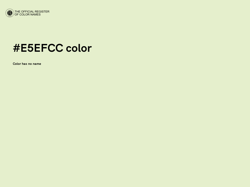 #E5EFCC color image