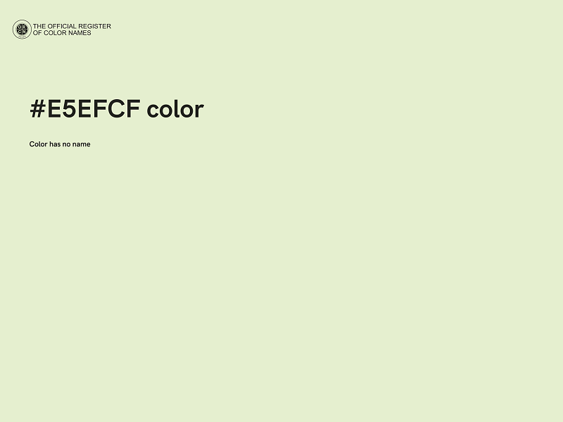 #E5EFCF color image