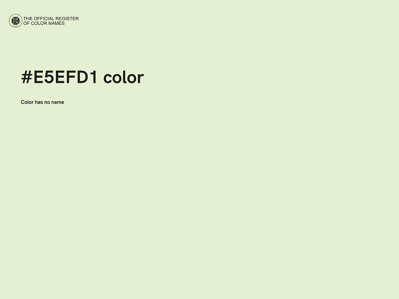 #E5EFD1 color image