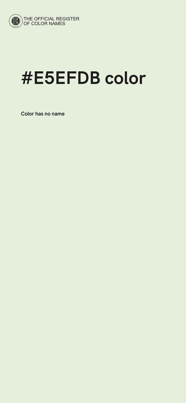 #E5EFDB color image