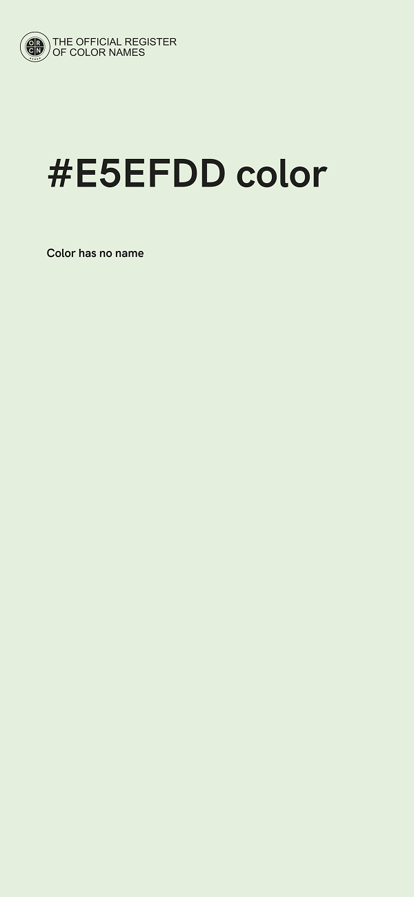 #E5EFDD color image