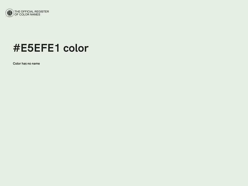 #E5EFE1 color image