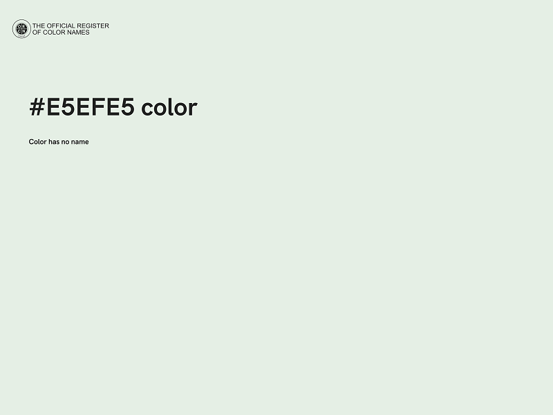 #E5EFE5 color image