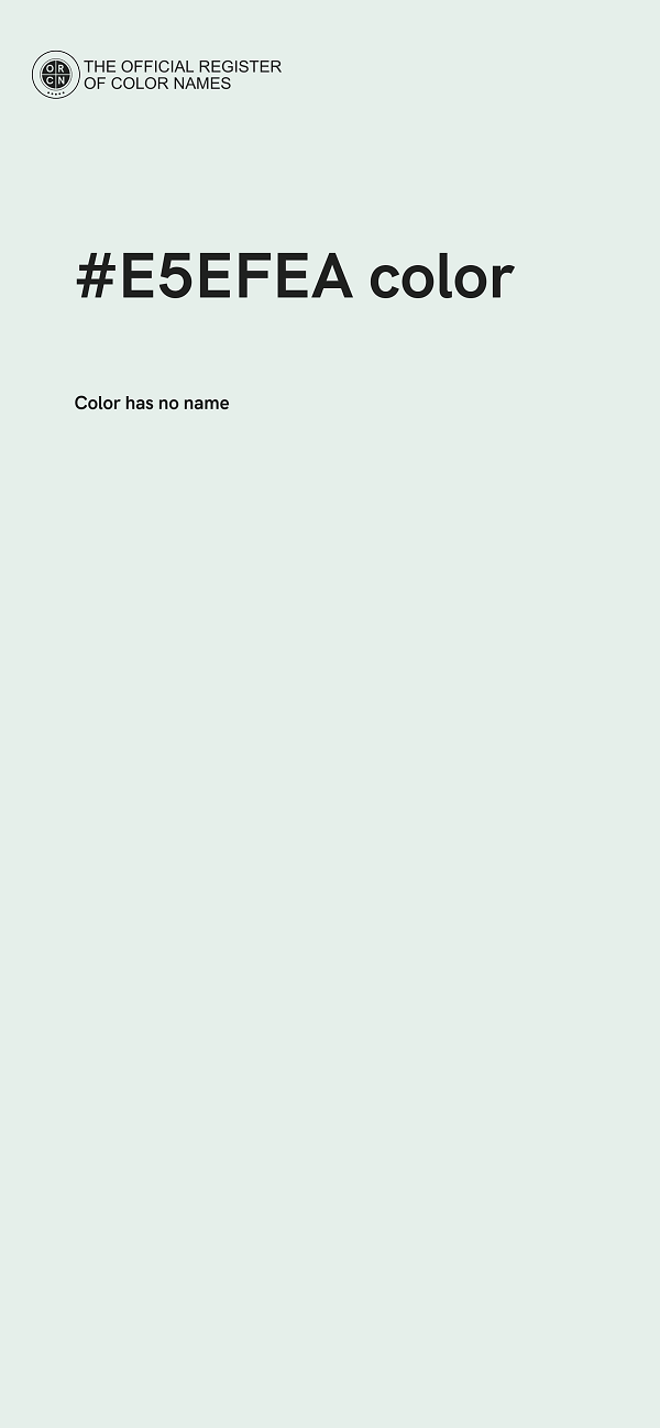 #E5EFEA color image