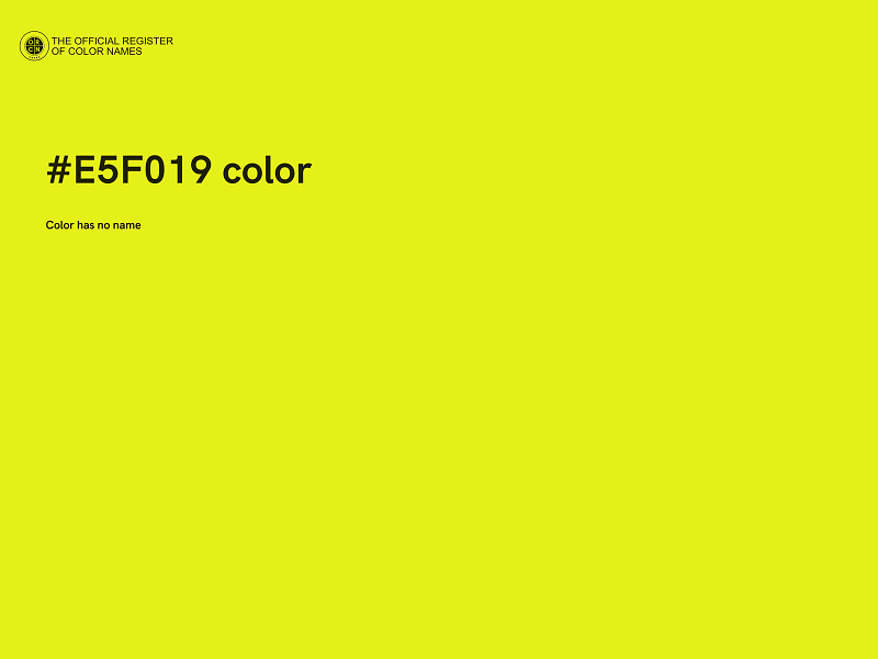 #E5F019 color image
