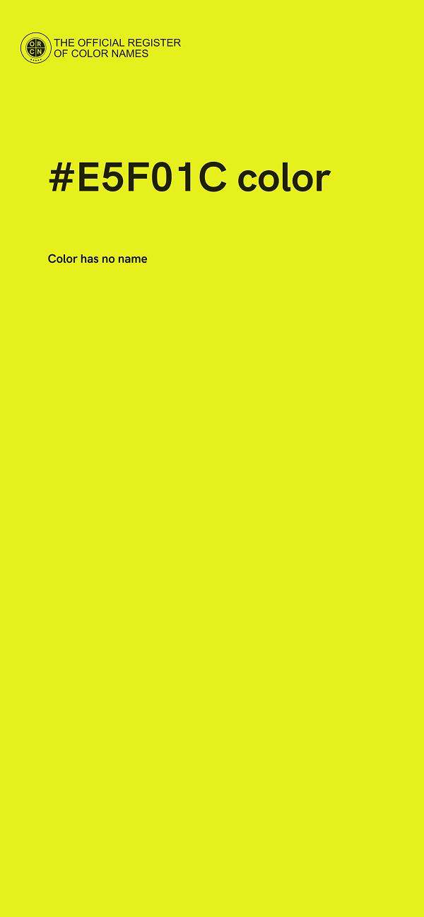 #E5F01C color image