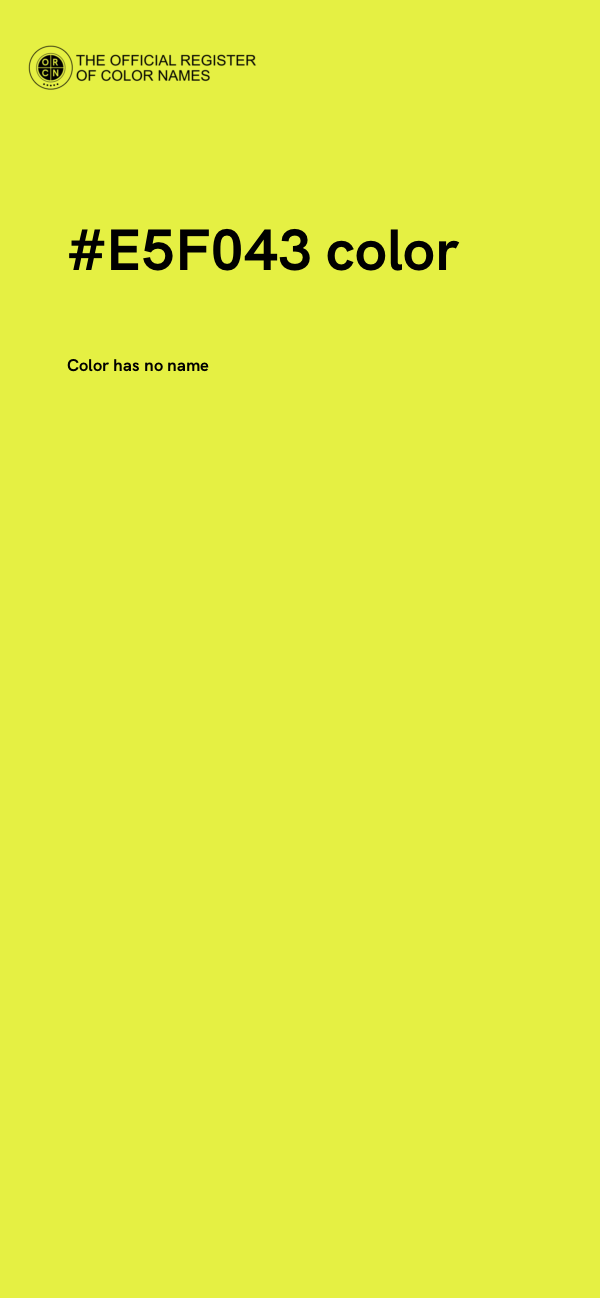 #E5F043 color image