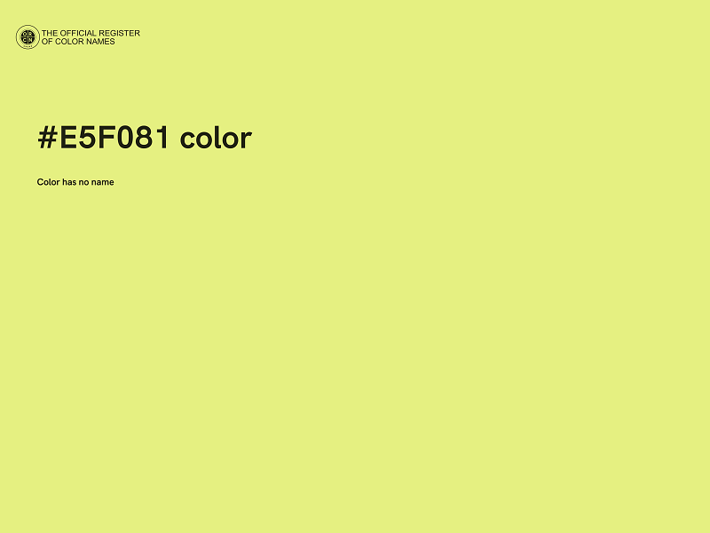 #E5F081 color image