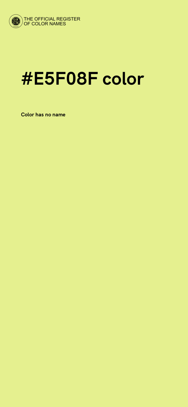 #E5F08F color image