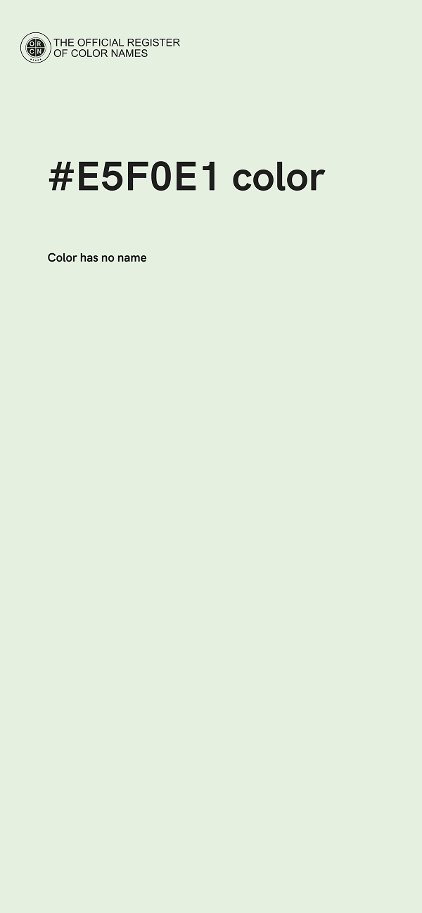 #E5F0E1 color image