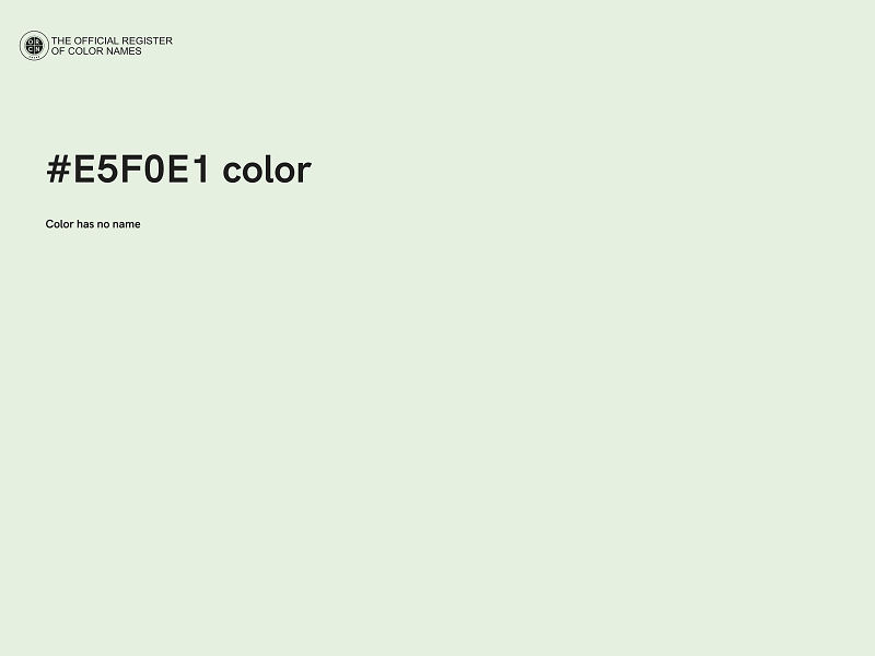 #E5F0E1 color image