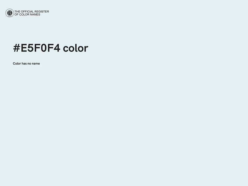 #E5F0F4 color image