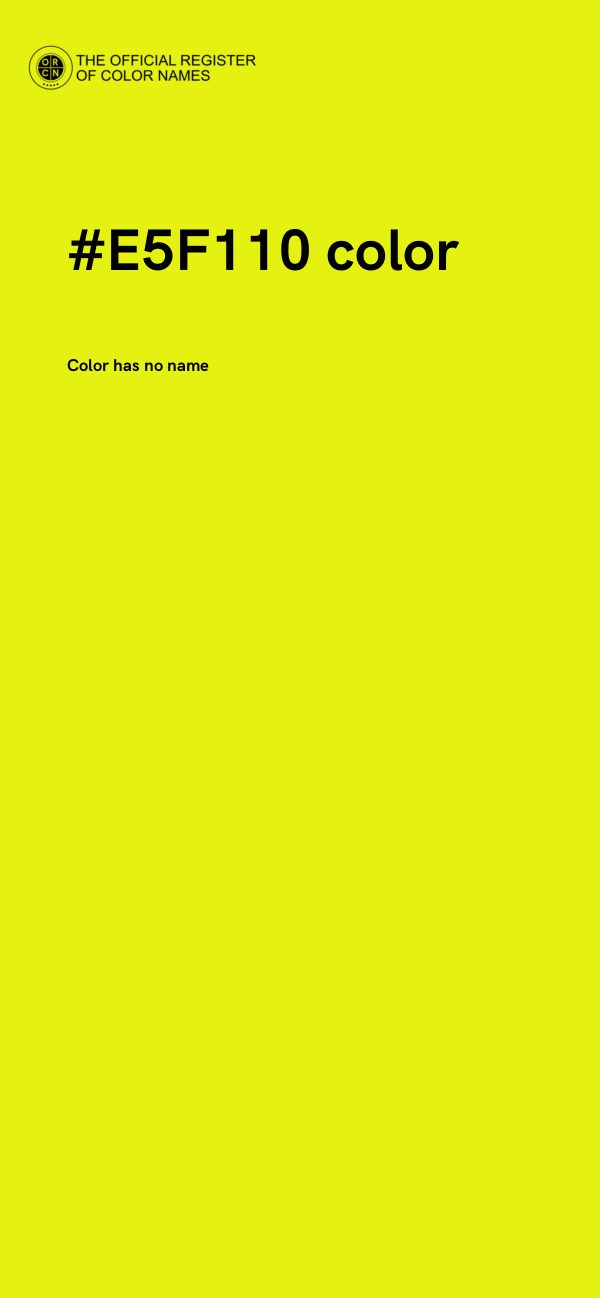 #E5F110 color image