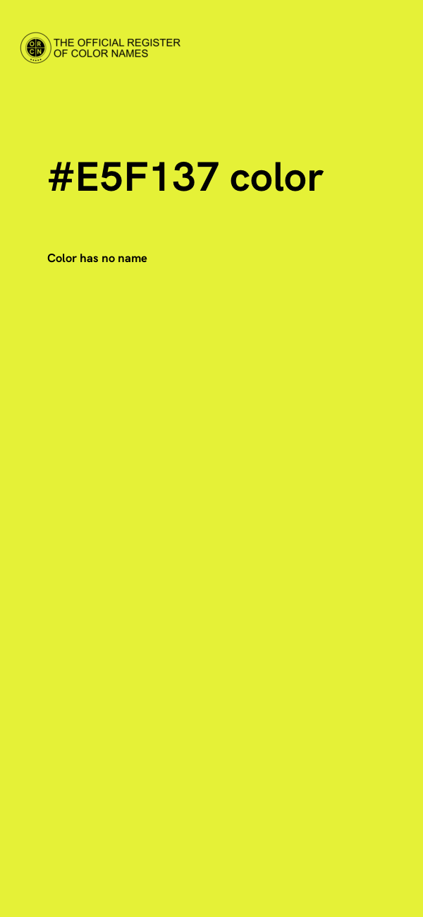 #E5F137 color image