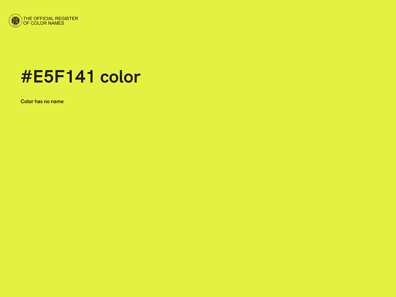 #E5F141 color image