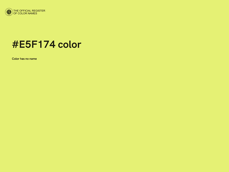 #E5F174 color image