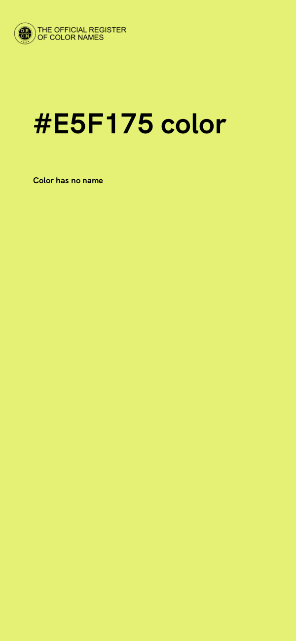 #E5F175 color image
