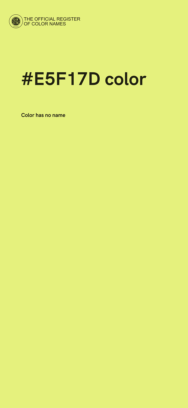#E5F17D color image