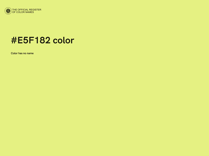 #E5F182 color image