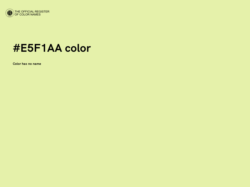 #E5F1AA color image