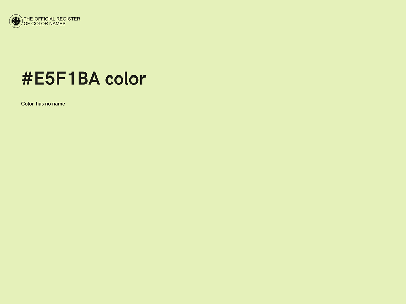 #E5F1BA color image