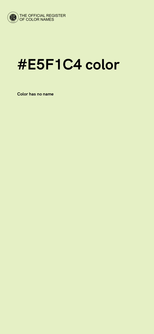#E5F1C4 color image
