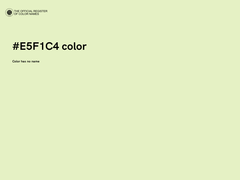 #E5F1C4 color image