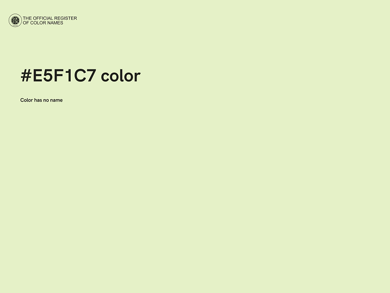 #E5F1C7 color image
