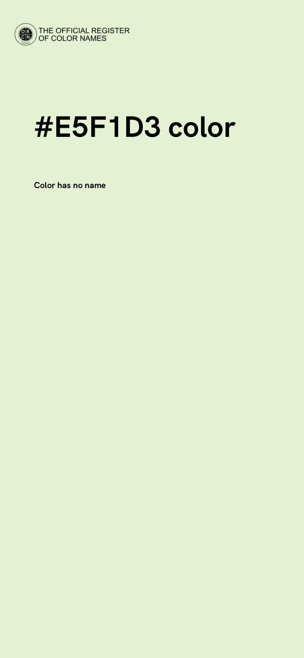#E5F1D3 color image