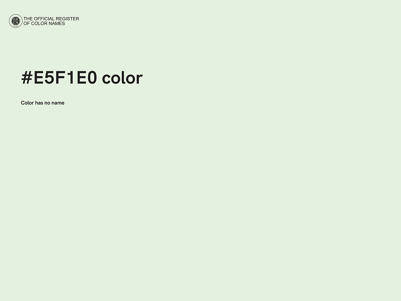 #E5F1E0 color image